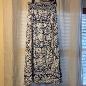 Tencel Cotton Linen Blend Maxi Skirt M (tall)
